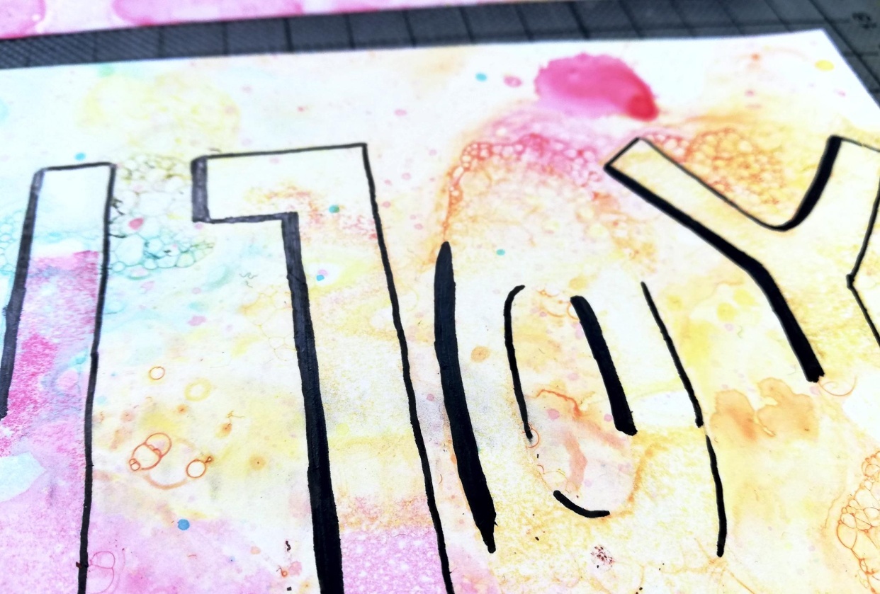 Project "Watercolor Bubble Art Painting" - student project