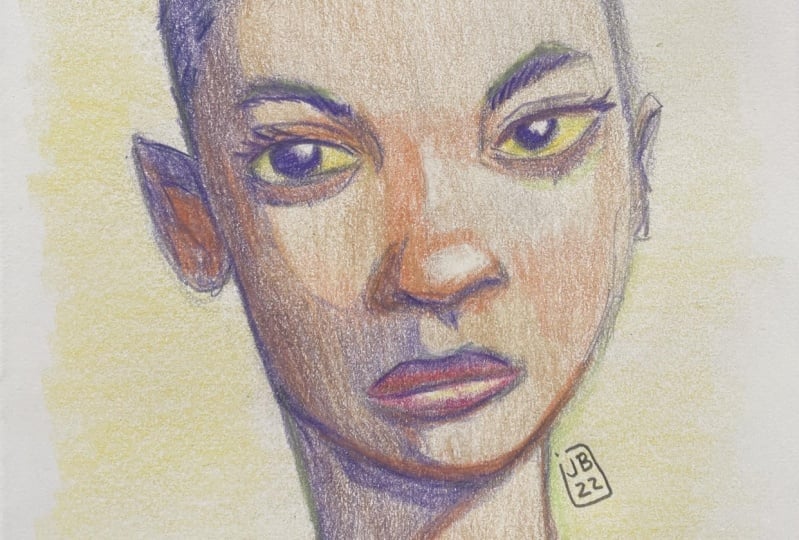 A colored portrait - following the class