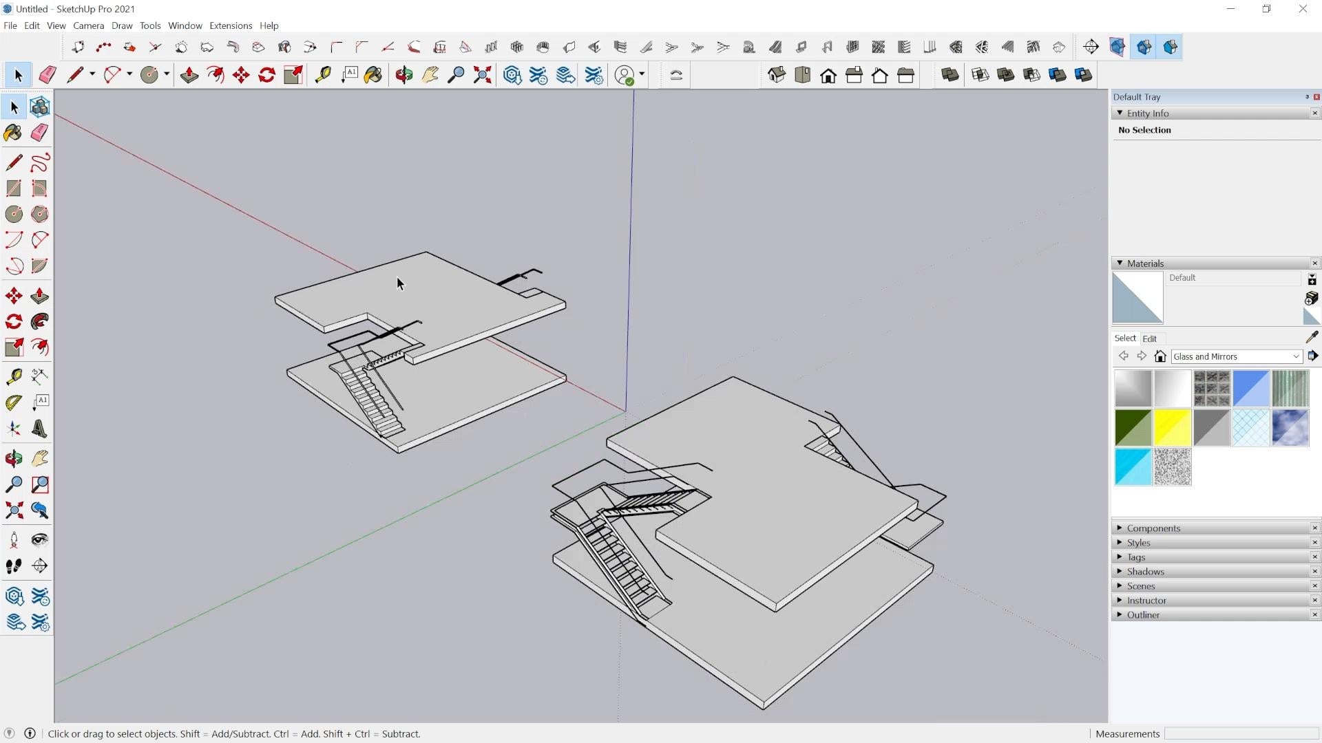 Complex Stairs In SketchUp - student project