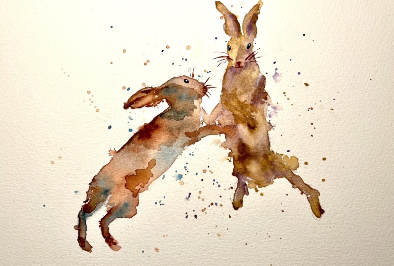 Boxing Hares