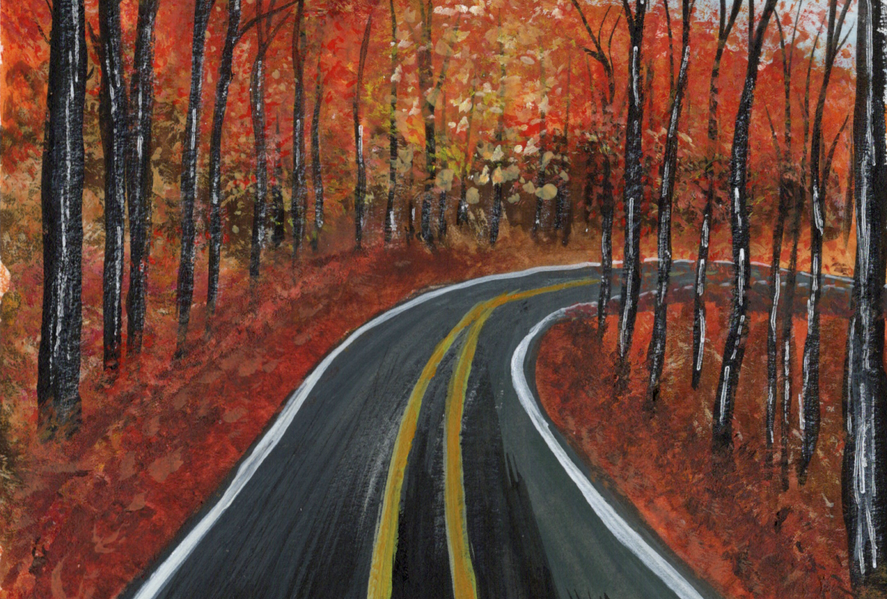Autumn road - student project