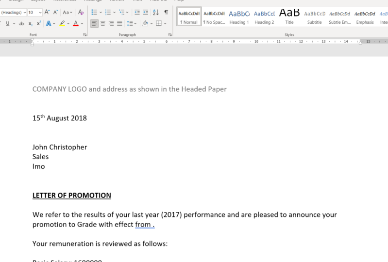Mail merge using existing Data list