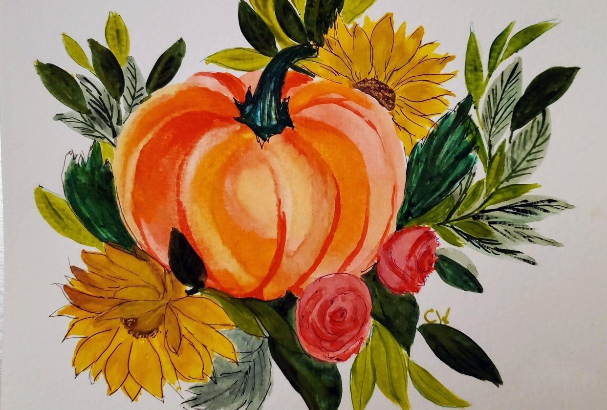 Pumpkin Floral - student project
