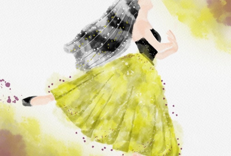 Watercolor Ballerina