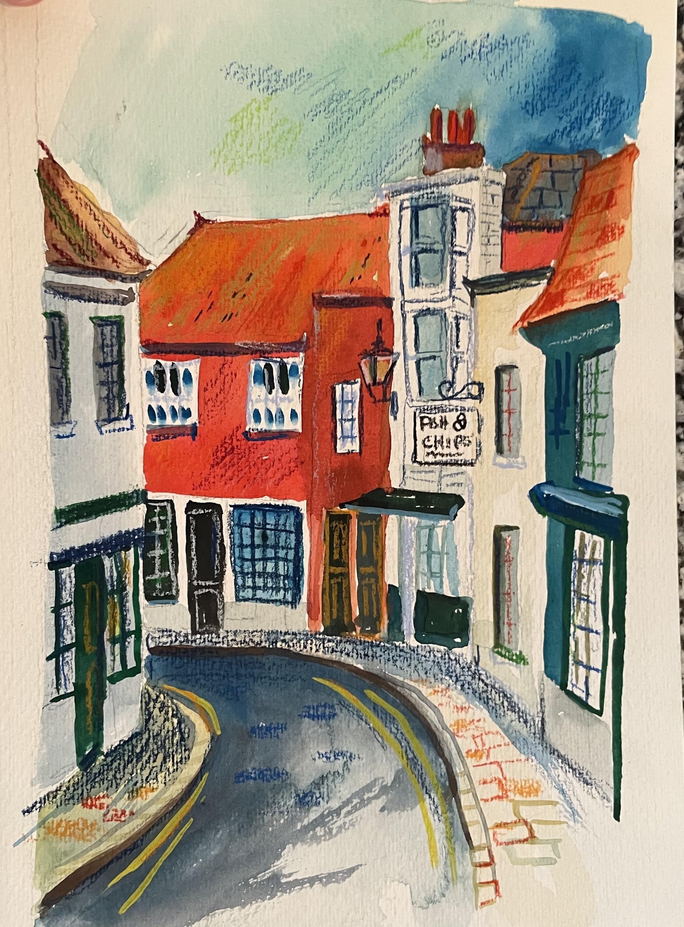 Gouache and Colored Pencil - student project
