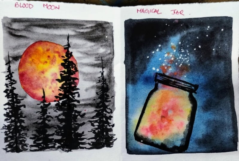 Aesthetic Silhouette painting with Trisha