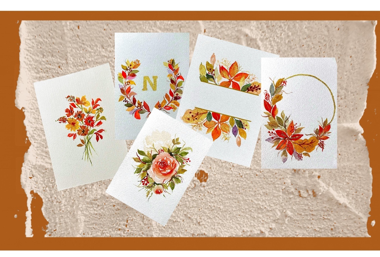 Autumn flowers - student project