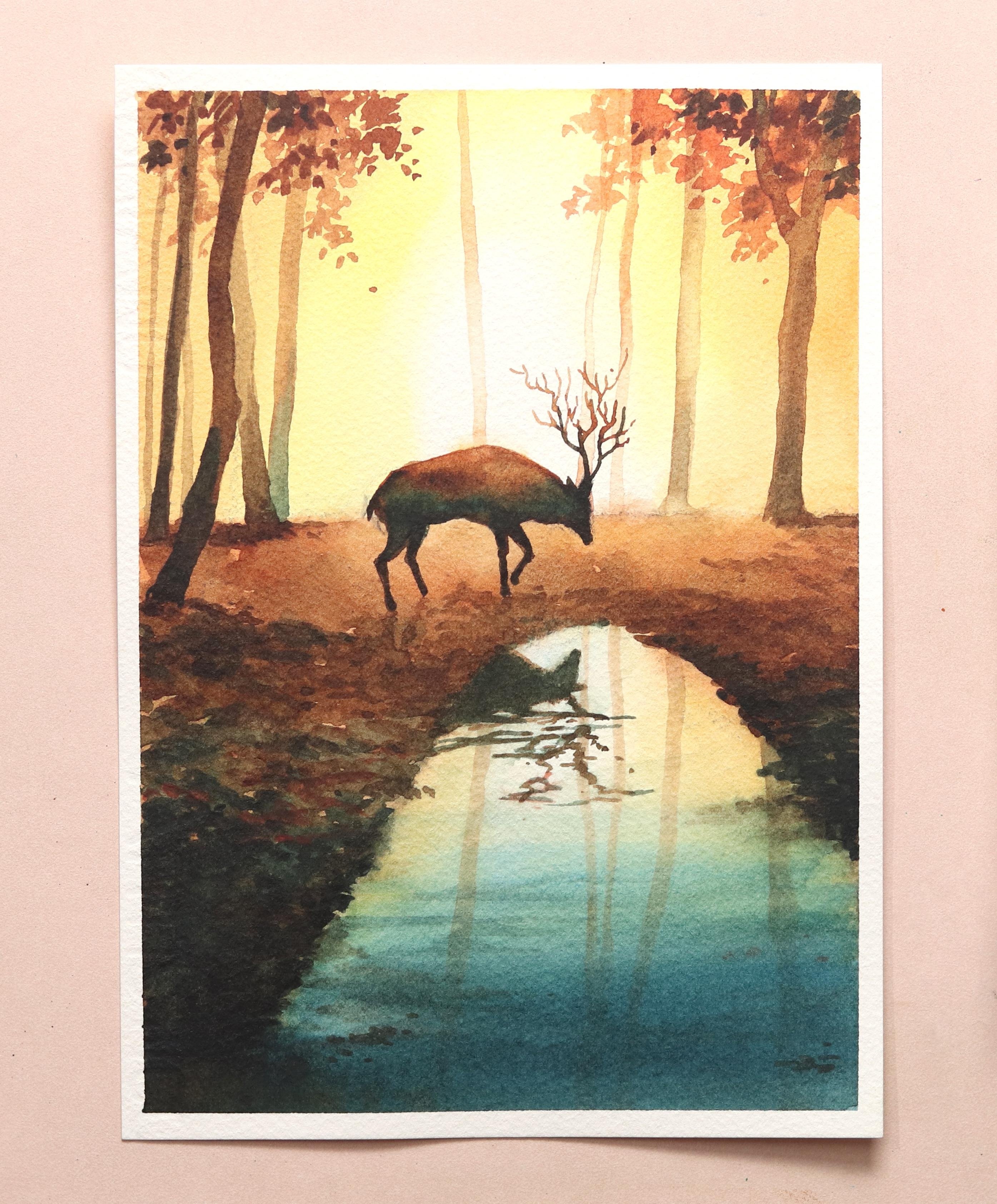 Autumn forest landscape - student project