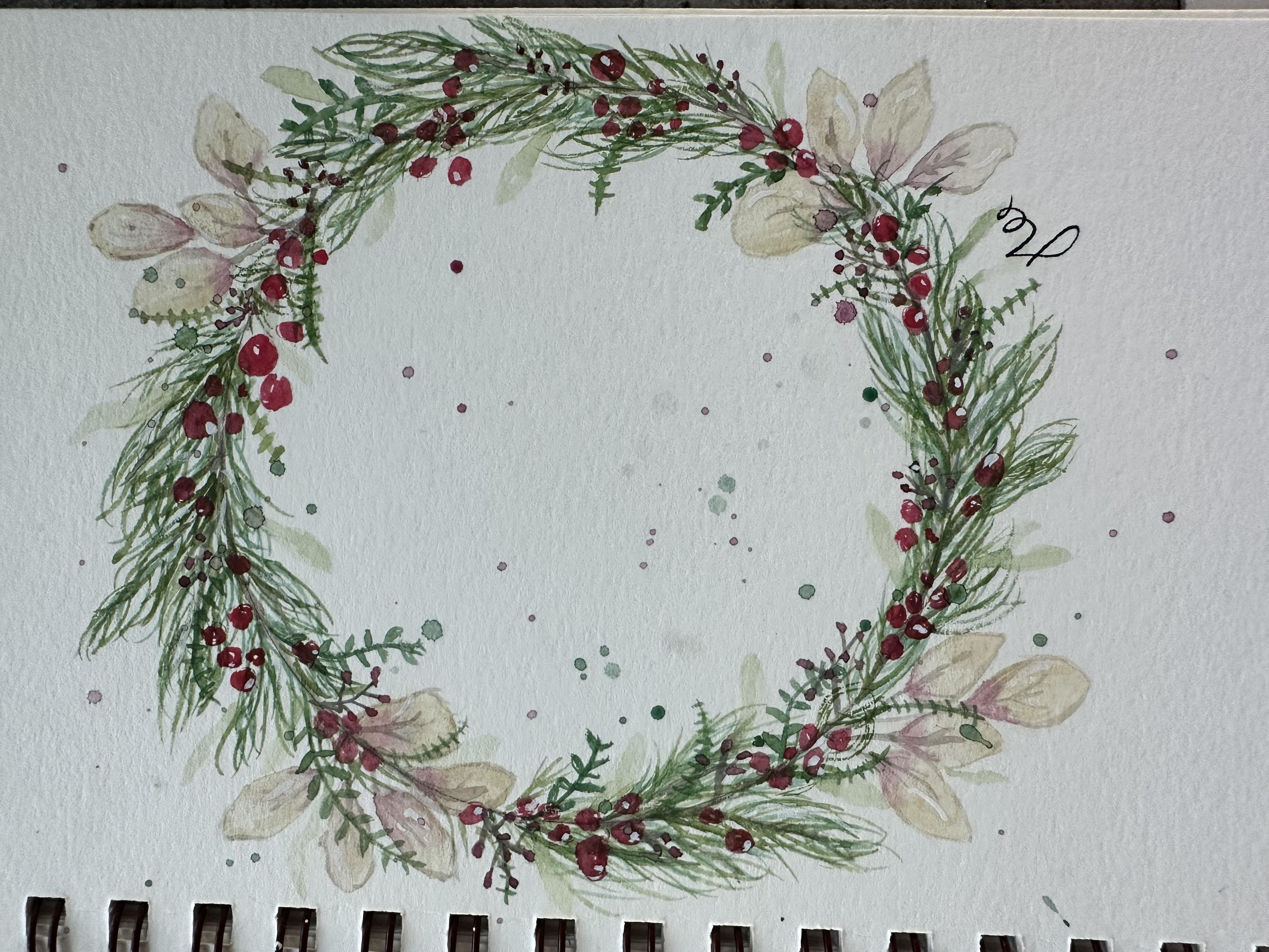 Winter in Florida Wreath - student project
