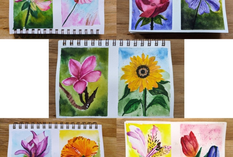 FloralScapes: Capturing the Essence & Beauty of Flowers with Watercolors