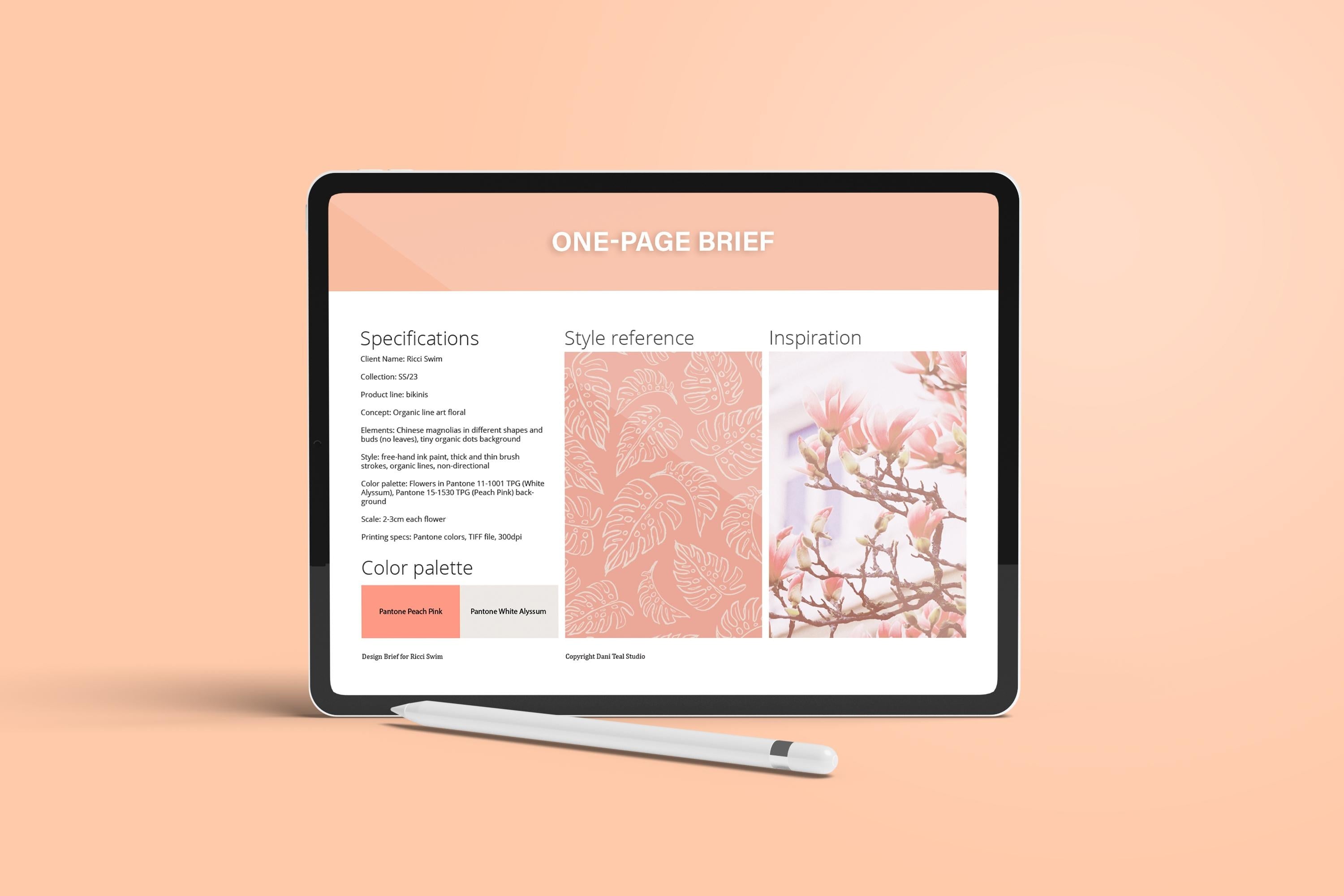 Chinese Magnolias Line Art