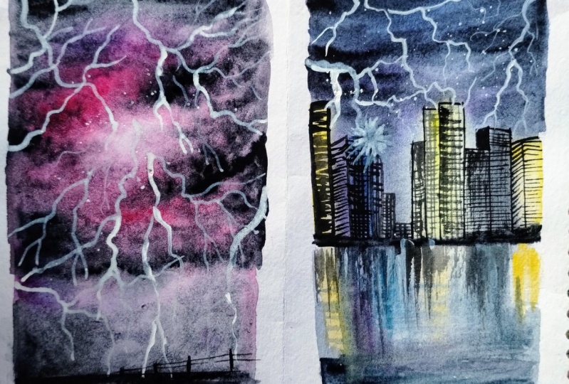 Thunderstorm and lightening with Mayuri