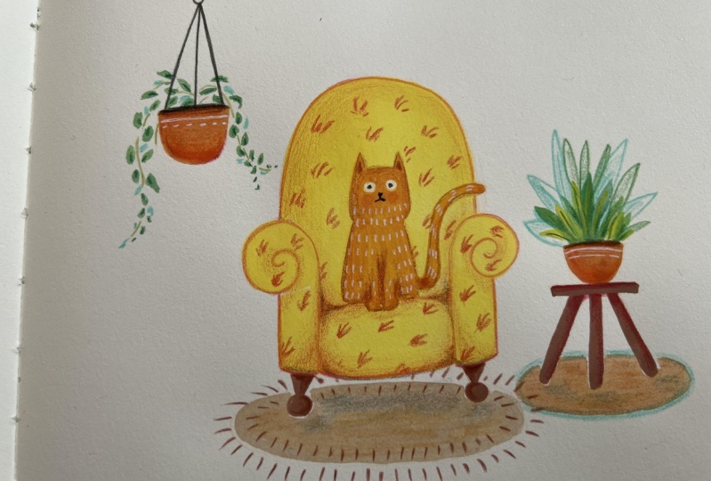 Gouache cat