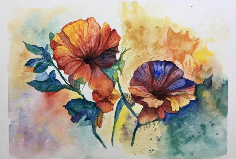 Watercolour flowers