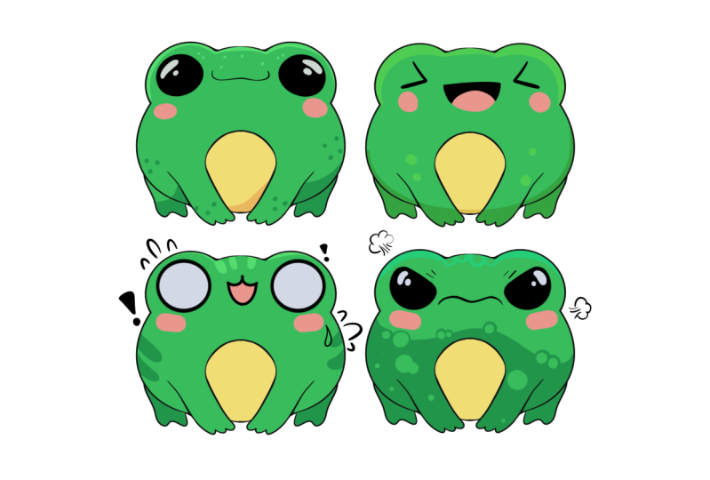 Kawaii Frogs with Procreate