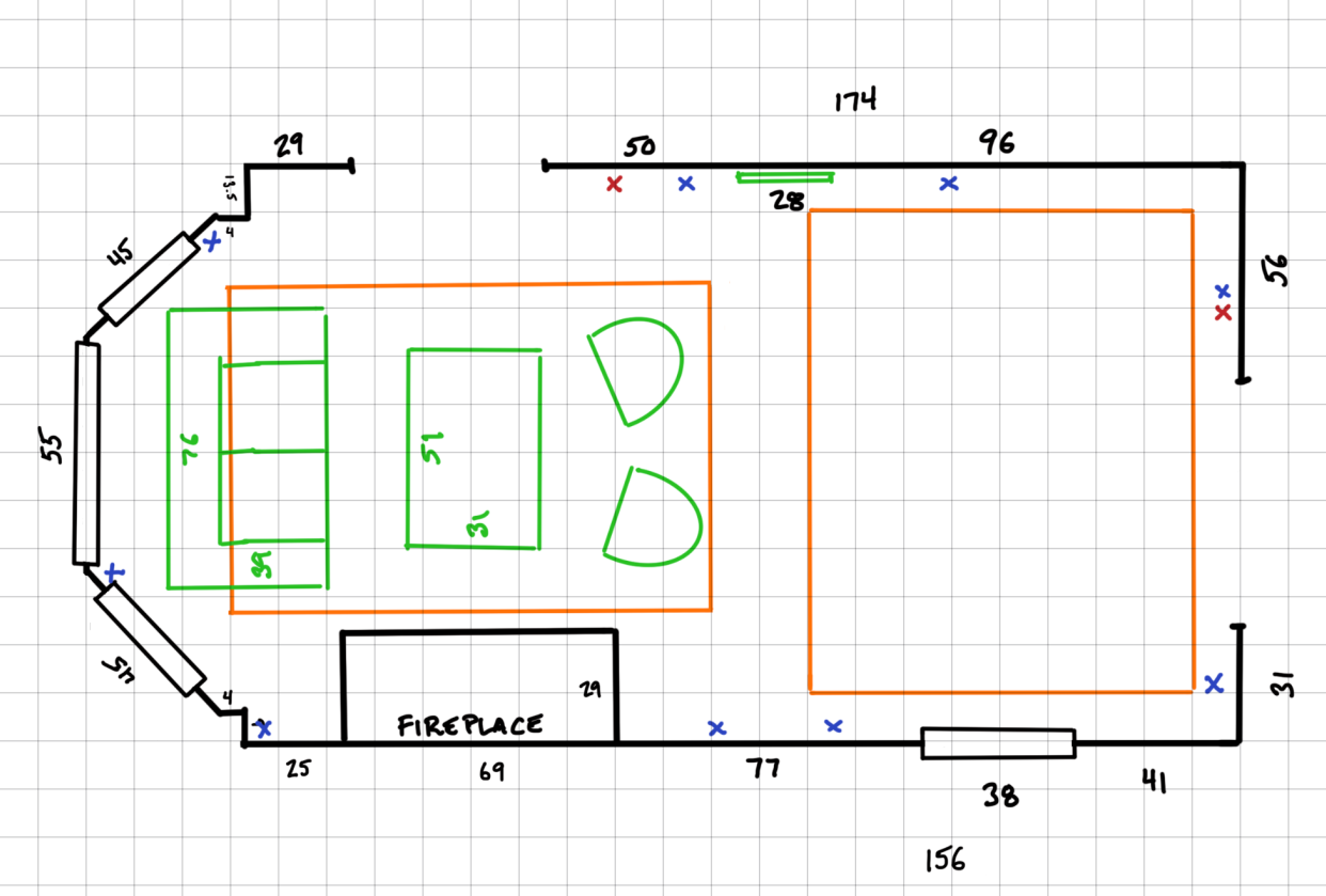 Living Room Floor Plan - student project