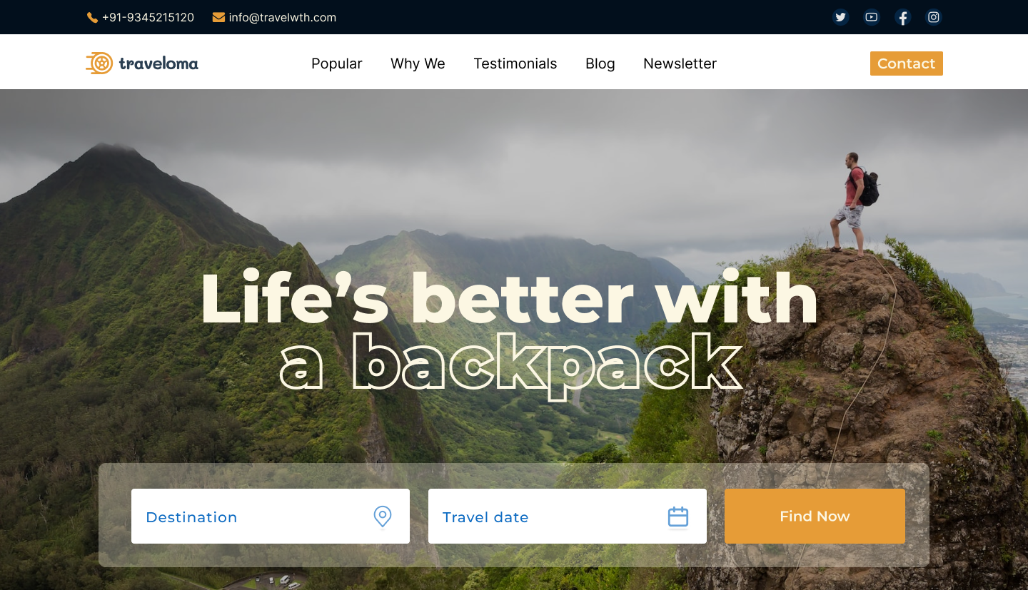 Travel Website - student project