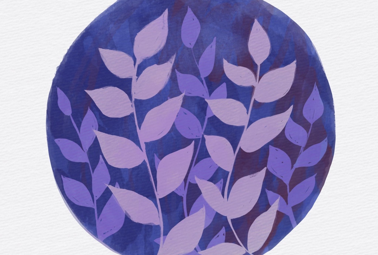 Negative watercolour in Procreate - student project