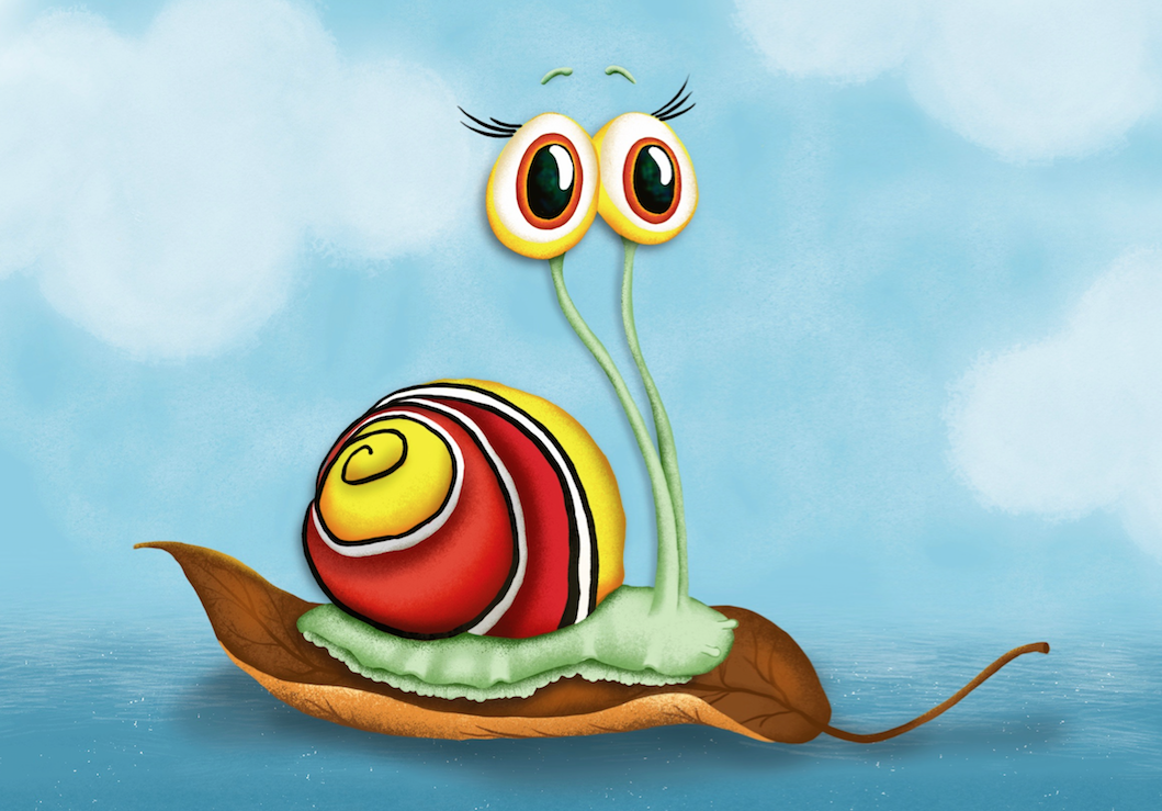 A snail that tries really hard to be cute - student project