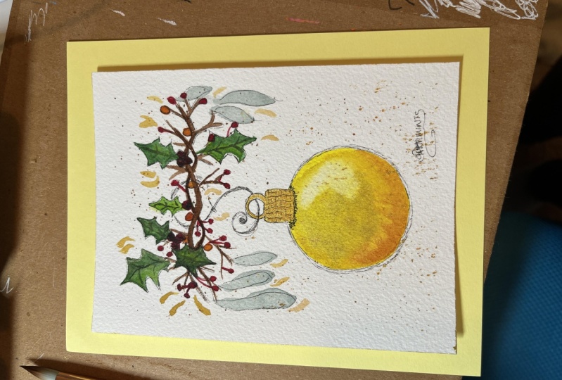 Holiday Ornament Xmas Card