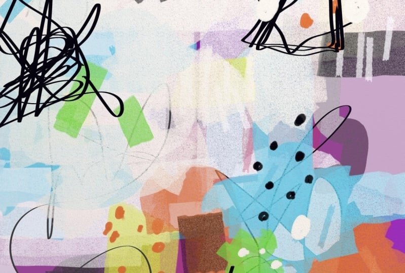 Abstract Painting Using Artrage