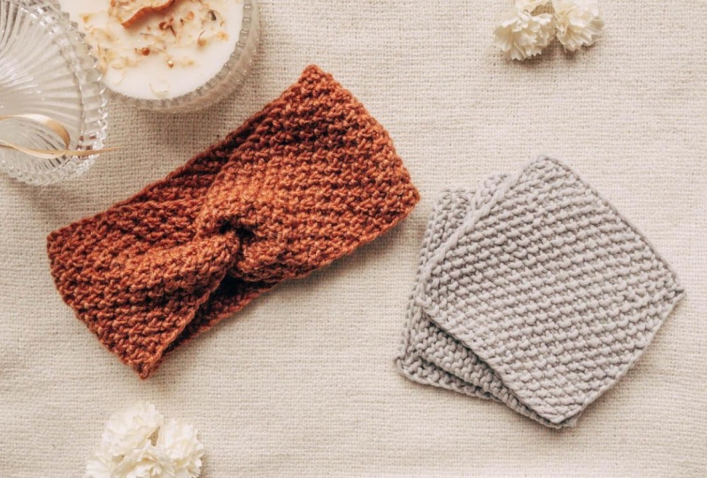 Moss Stitch Headband