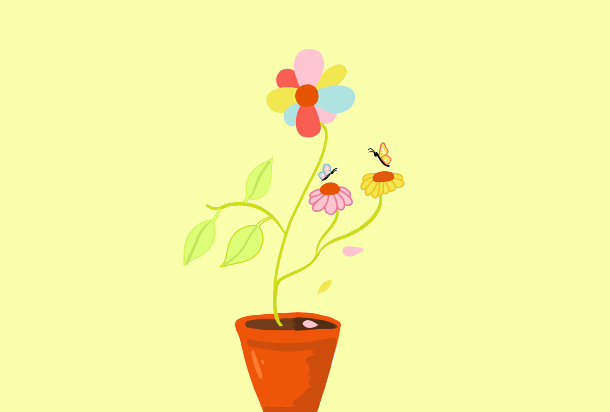 Colorful Flowers without using reference - student project