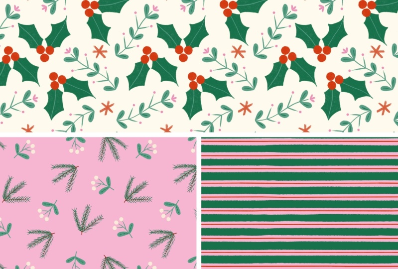 Christmas Mini Pattern Collection in Procreate