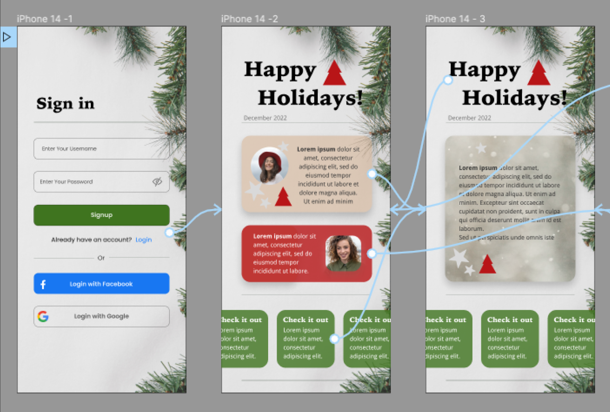 TheThumbprint: Figma Basic Prototyping - student project