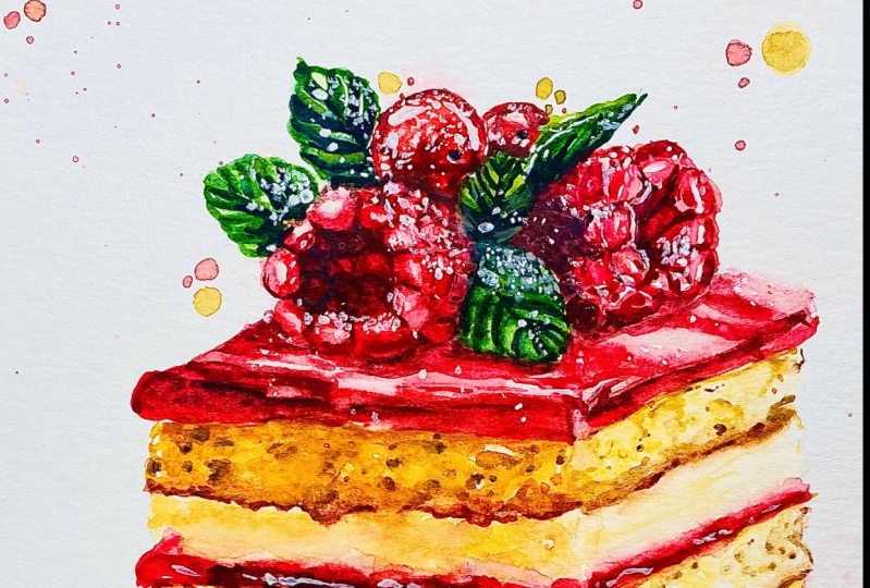 My Raspberry Cake Slice