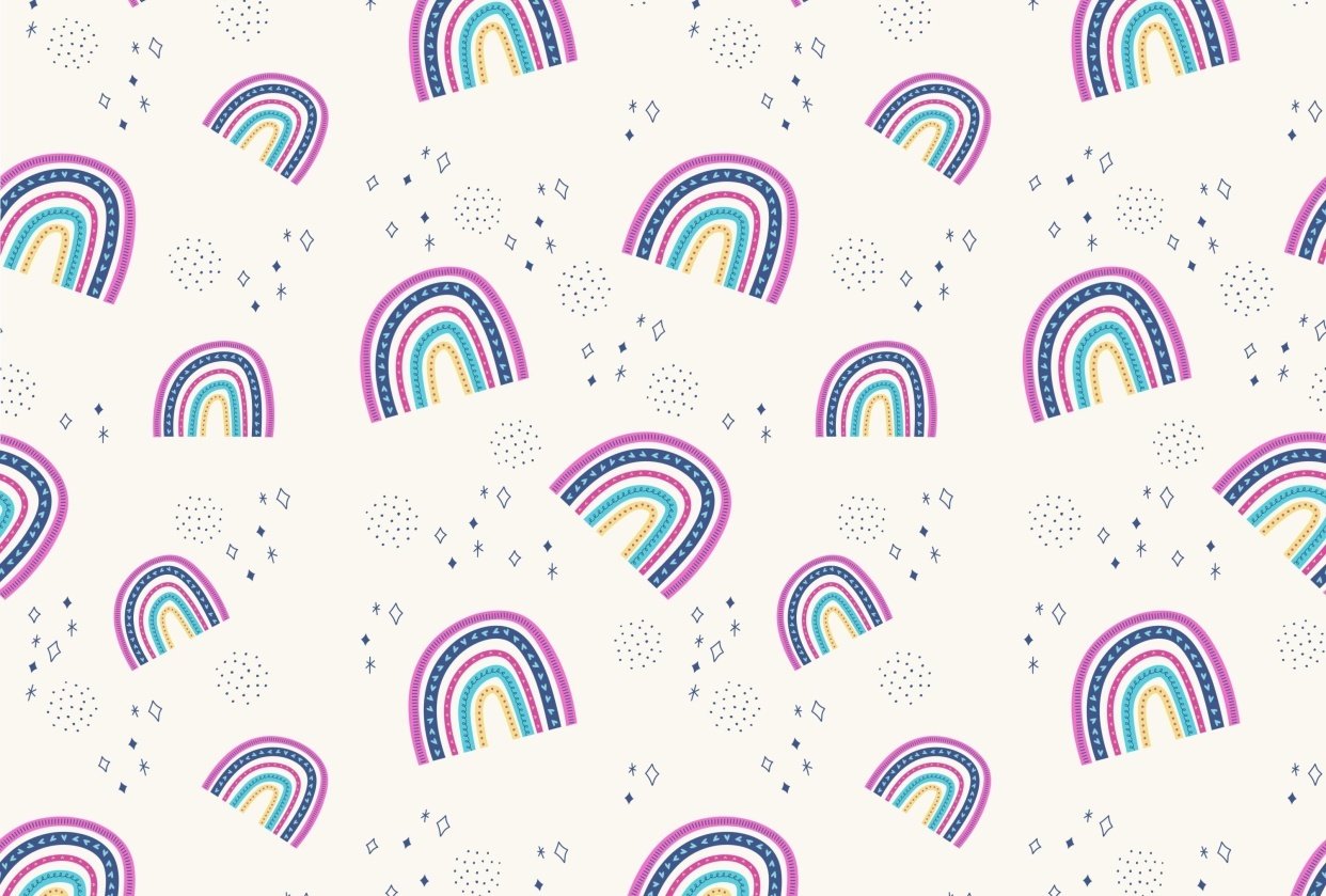 Rainbow Repeating Pattern - student project