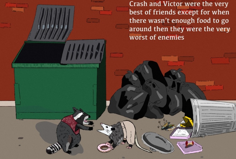 Trash boys picture book spread