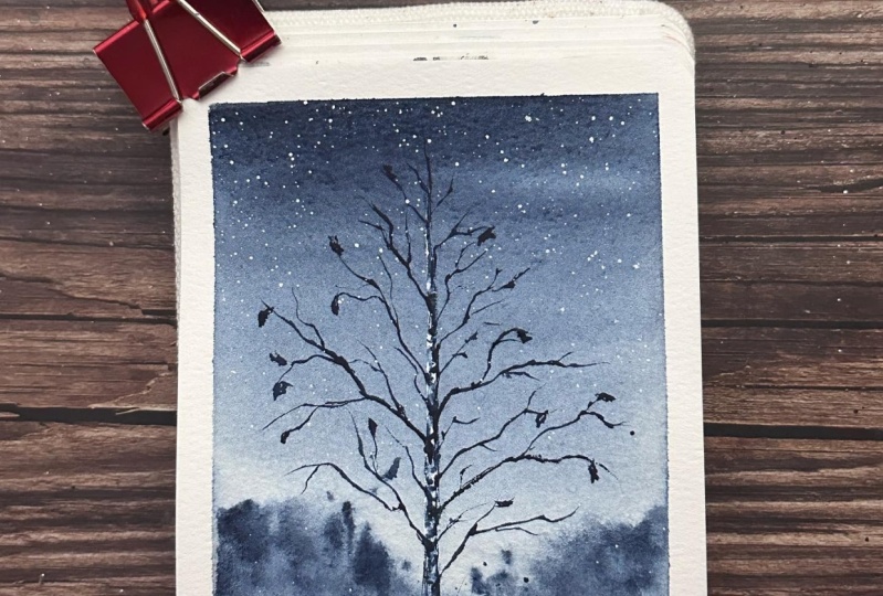 Lone winter tree