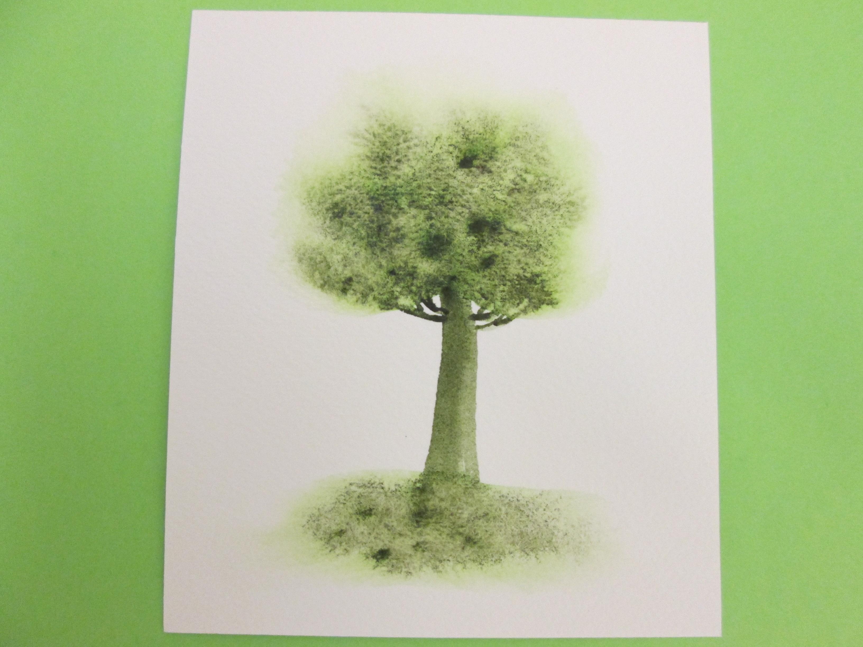 Flowy Watercolor Tree - student project