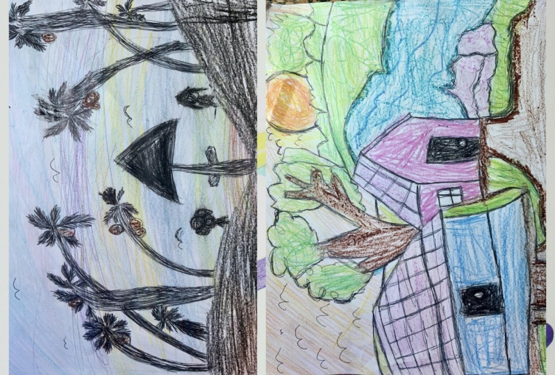 Crayons scenery