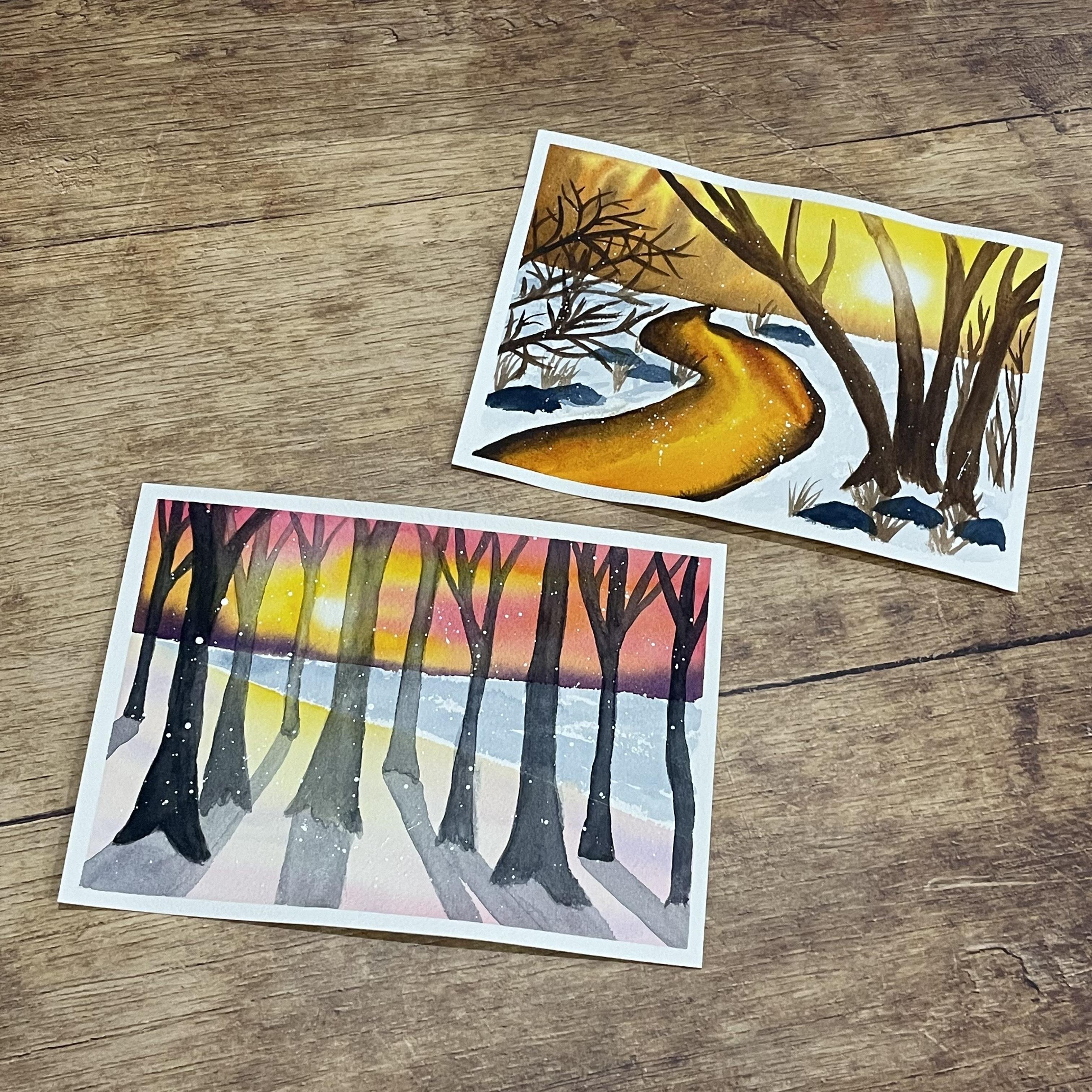 Winter paintings - student project