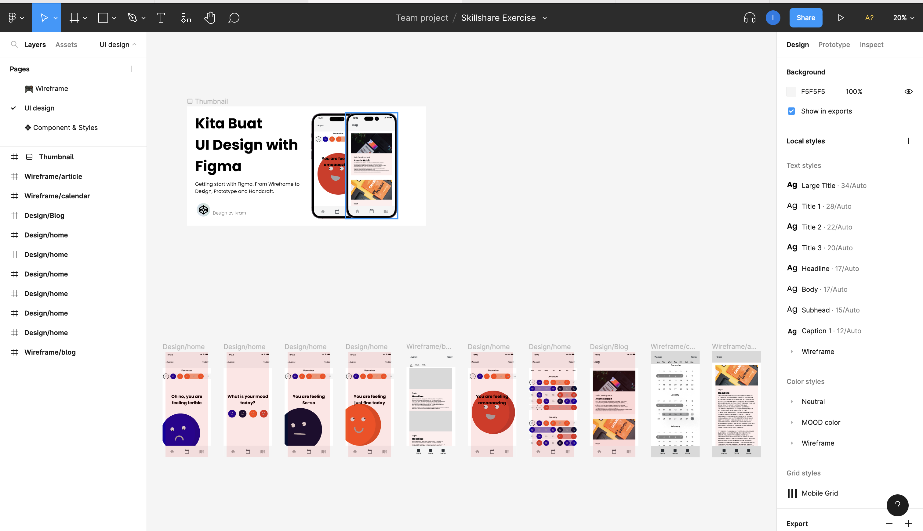 My First Design in Figma - student project
