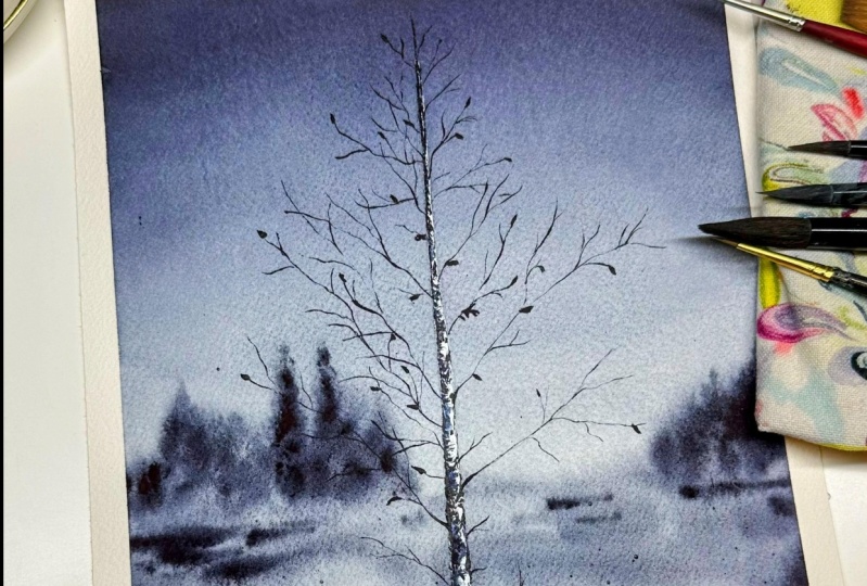 Monochromatic Winter Tree