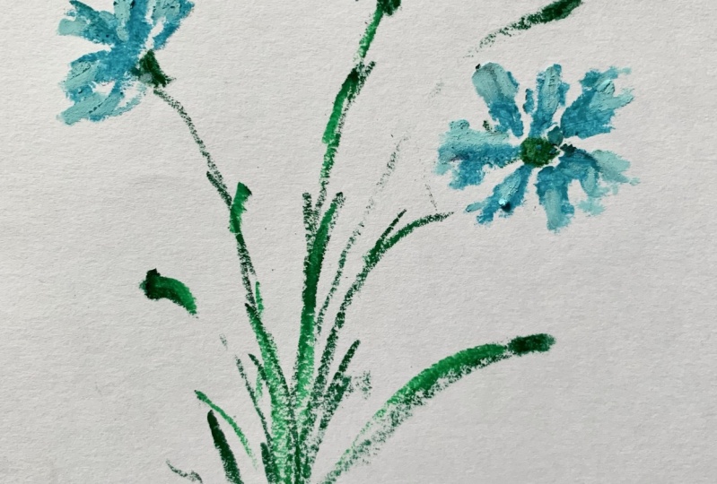 oil pastel drawing