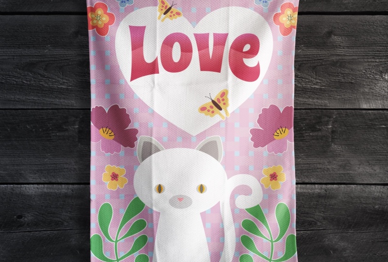 Valentine Tea Towel