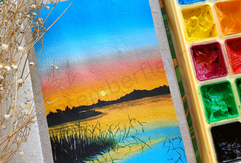 Gouache sunsets