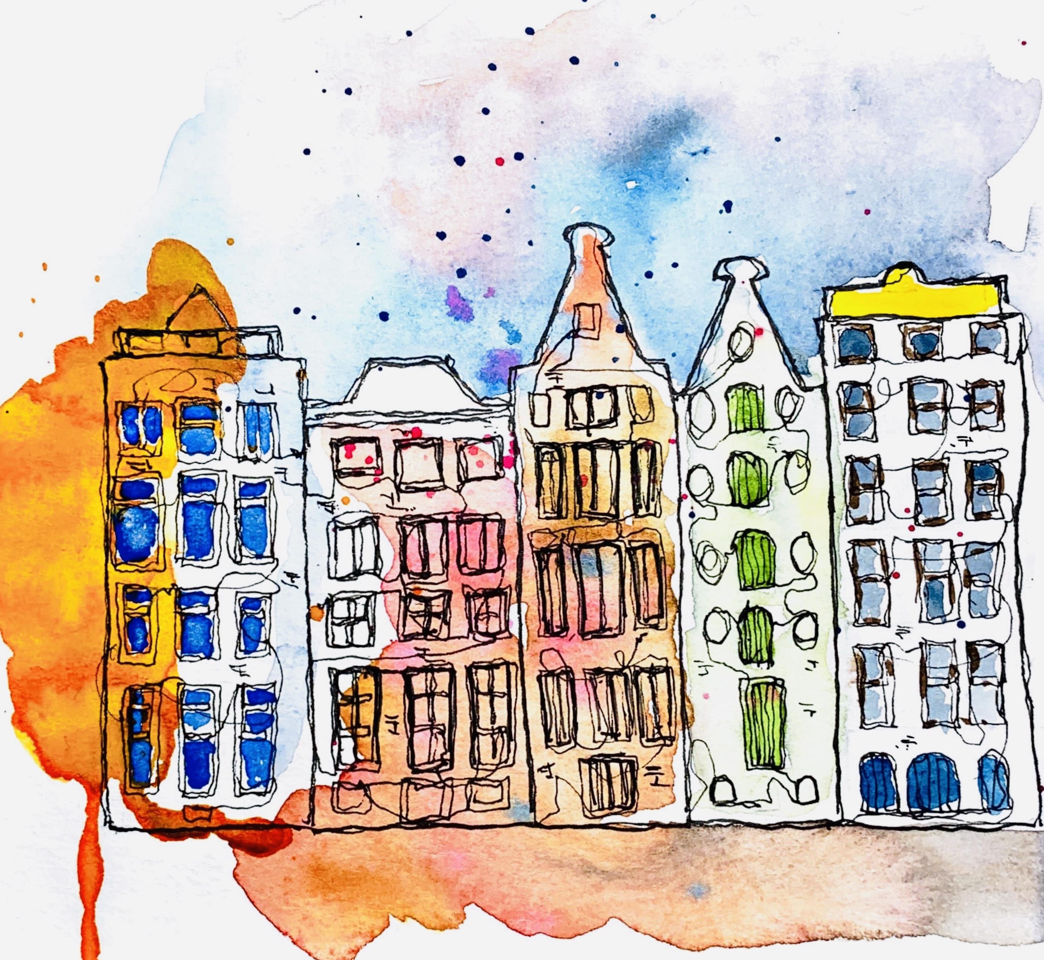 Amsterdam canal houses - student project