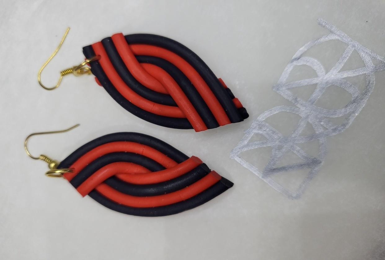 Clay earring - student project