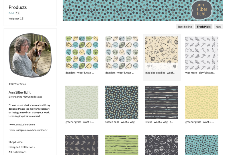 Ann Silberlicht Spoonflower shop