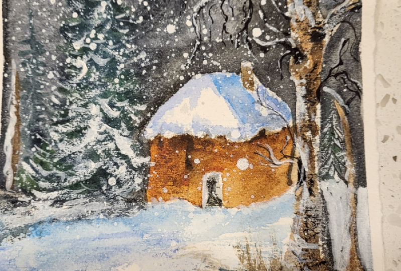 Little house in woods