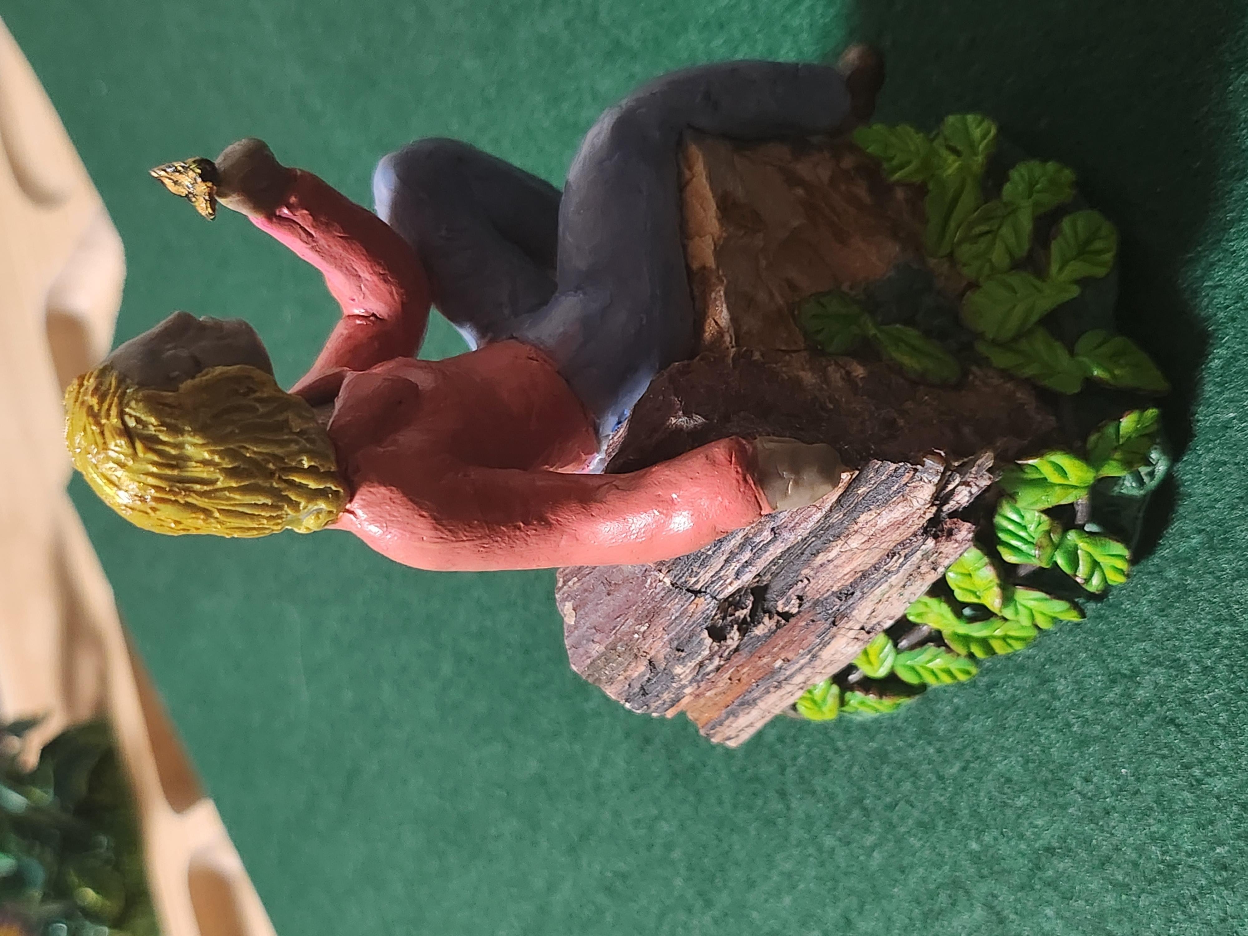 leaves added to friends sculpture - student project