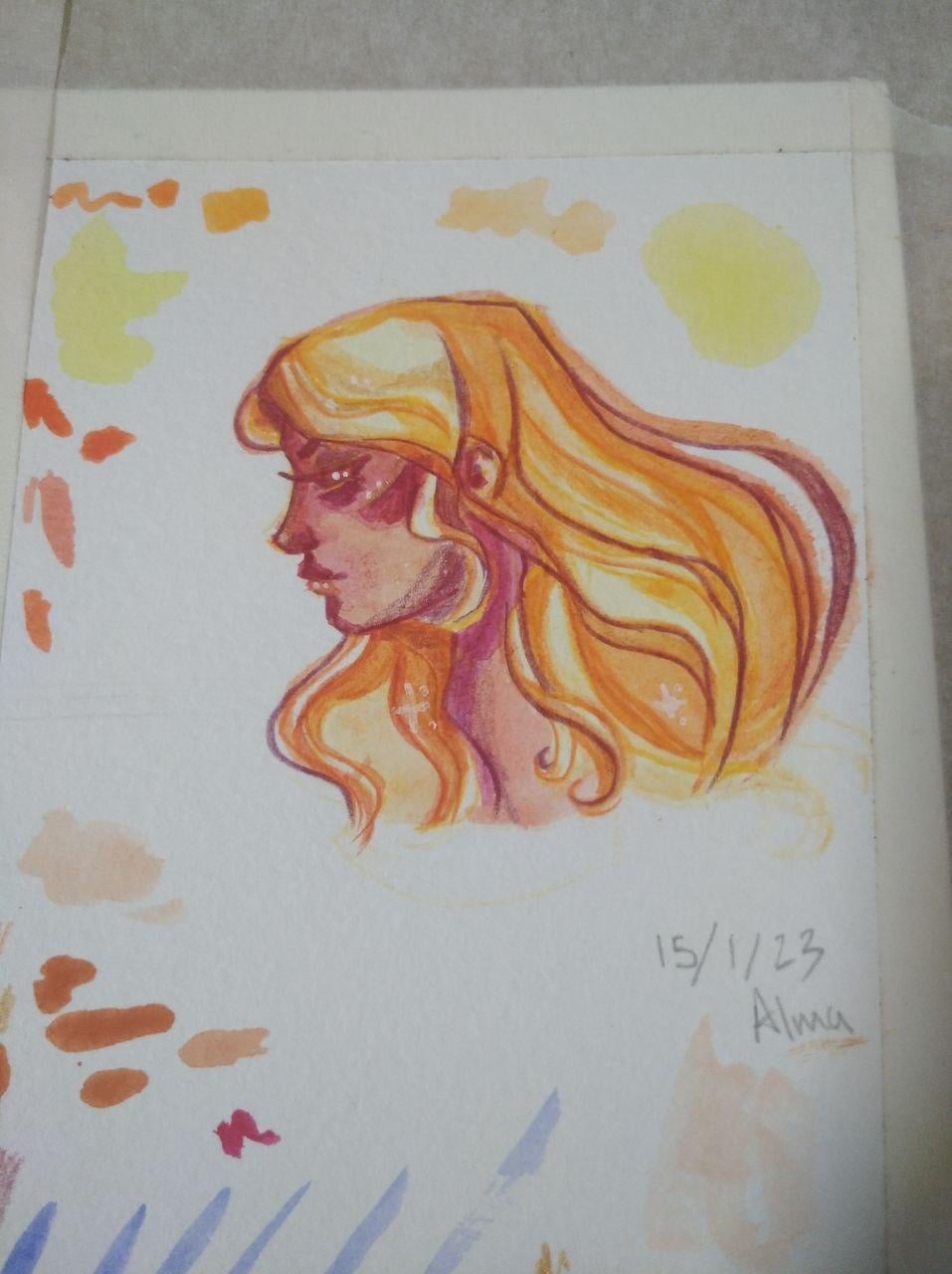 Drawing stylized hair - student project