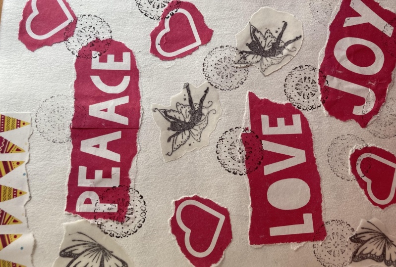 Fun collage using home supplies