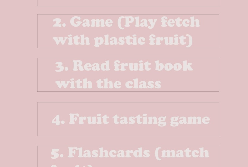 Lesson Plan Project (Fruit)