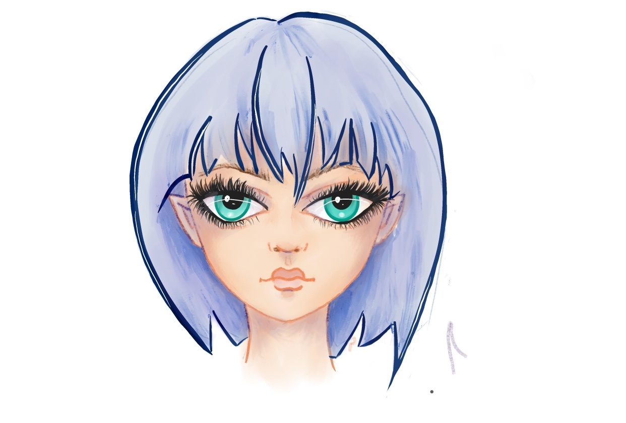 Cute girl cartoon - student project